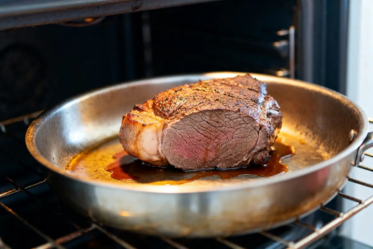 Rôti de boeuf de 1 kg en cuisson au four pour temps de cuisson optimal